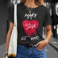Camicia Con Scritta Make Love Not War Con Scritta Make Love Not War Lingua Italiana Non Garantita Maglietta Regalos para ella