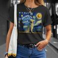 Camicia Per Amante Dei Cani Golden Retriever Carina Notte Stellata Artistica Maglietta Regalos para ella