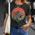 Camicia Procione Trash Panda Retro Style Animal Raccoon Lovers Maglietta Regalos para ella