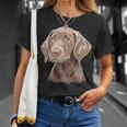 Carino Bambino Cane Weimaraner Cucciolo Maglietta Regalos para ella