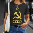 Cccp Ussr Communist Hammer And Sickle Red T-Shirt Geschenke für Sie