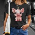 Cerdo Lindo Cerdo De La Suerte Niños Cerdito Camiseta unisex Regalos para ella