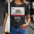 Ceres California Cali City Città Usa Ca Bandiera Maglietta Regalos para ella