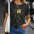 Circuito De La Computadora Cpu Core Chip Electronics Camiseta unisex Regalos para ella