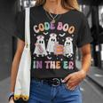 Code Boo In The Er Nurse Nursing Ghost Halloween Costume T-Shirt Gifts for Her