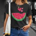 Cœur De Pastèque Amusant Pour Les Amateurs De Pastèques T-Shirt Cadeaux pour elle