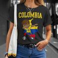 Colombia Calcio Colombiano Calcio Dabbing Maglietta Regalos para ella