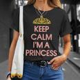 Con Scritta Little Princess Scritta Keep Calm I'm A Princess Maglietta Regalos para ella