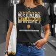 Construction Worker Der Einzige Mit Ahnung Baustelle Kran Bauherr T-Shirt Geschenke für Sie