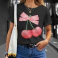 Coquette Cherry And Bow Kawaii Aesthetic Trendy Maglietta Regalos para ella