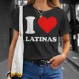 Corazón Rojo I Love Latinas Camiseta unisex Regalos para ella