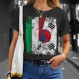 Corea Del Sud Italia Bandiera Amicizia Corea Del Sud Maglietta Regalos para ella