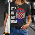 Croatian Flag Dna Fingerprint Croatia T-Shirt Geschenke für Sie