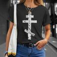 Croix Russe Grecque Byzantine Orthodoxe T-Shirt Cadeaux pour elle