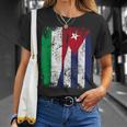 Cuba Italia Bandiera Amicizia Cubana Maglietta Regalos para ella