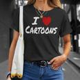 I Cuore Amore Cartoni Animati Animazione Anime Televisione Film Maglietta Regalos para ella