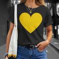 Cuore Giallo Amore E Positività Maglietta Regalos para ella