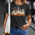 Cute Halloween Ghost Dogs Dog Lovers Women T-Shirt Gifts for Her
