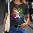 Dabbing Unicorn Rainbow Tie Dye Splatter Cute Dab Trendy Maglietta Regalos para ella