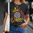 Dart Spielerin Dart Queen Lustiges Dart Spielen Frauen T-Shirt Geschenke für Sie