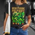 Detti Giardino Pianta Meno Persone Più Piante Maglietta Regalos para ella