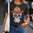 Dia De Los Muertos Sugar Skull Hat T-Shirt Gifts for Her