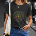 Disco Deinilo Con Sistema Solar De Planetas Astro Music Camiseta unisex Regalos para ella