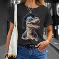 Divertente LaureatoRex Dinosaur Laurea Maglietta Regalos para ella
