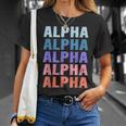 Divertido Regalo Nombre Alfa Personalizado Primer Nombre Camiseta unisex Regalos para ella