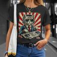 Dj Cat Disco Sound Tech Cuffia Musica Divertente Gatto Maglietta Regalos para ella