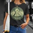 A Dollar Note Allseeing Eye Pyramid Illuminati T-Shirt Geschenke für Sie