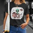 Donna Alieno Su Una Mucca Marrone Con Collo A Maglietta Regalos para ella
