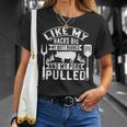Donna Mi Piace Il Mio Rack Big My Butt Strofinato E Maiale Tirato Bbq Chef Con Collo A Maglietta Regalos para ella