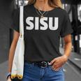 Donna Sisu Finlandese Suomi Finlandia Camicie Per Donne Uomini Regali Con Collo A Maglietta Regalos para ella