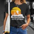 Donna Tranquilli Dopo Spiana Frase Divertente Trekking Montagna Con Collo A Maglietta Regalos para ella