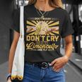 Don't Worry Don't Cry Drink Limoncello Italia Amalfi Maglietta Regalos para ella