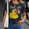 Duck Life Gangster Quietscheente Lustiges Ente T-Shirt Geschenke für Sie