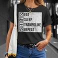 Eat Sleep Trampolino Ripetere Regalo Motivazionale Maglietta Regalos para ella