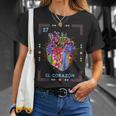 El Corazón Artistic Card Mexican Lottery Card T-Shirt Gifts for Her