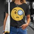 Emoticon Faccia Con Monocolo Maglietta Regalos para ella