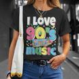 Me Encanta La Música De Los 90 Traje Retro Para Amantes De La Música De Los 90 Camiseta unisex Regalos para ella