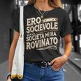 Ero Socievole Ma La Società Mi Ha Rovinato Divertente Uomo Maglietta Regalos para ella