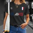 Francia Retro Fútbol Bandera Francesa Camiseta unisex Regalos para ella