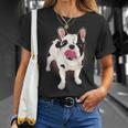 Frenchie Idea Regalo Cane Domestico Bulldog Francese Maglietta Regalos para ella