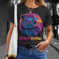 Retro Synthwave Bober Bóbr Kurwa Internet Meme Flannelette T-Shirt Geschenke für Sie