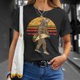 Funny Vintage Bigfoot Carrying A Taco Cinco De Mayo T-Shirt Gifts for Her