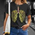 Weed Lung Marijuana Bud Thc Lung Maglietta Regalos para ella