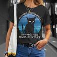 Geh Mir Aus Dem Weg Du Unnötiger Sozialkontakt Cats Retro T-Shirt Geschenke für Sie