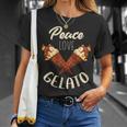 Gelato Camicia Peace Love Gelato Citazione Gelateria Maglietta Regalos para ella