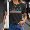 Giocatore Di Basket Divertente Evoluzione Retrò Maglietta Regalos para ella